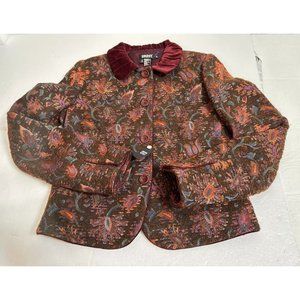 VINTAGE DKNY Coat Corduroy / Twit  Multicolor Blazer Size 6 #1279
